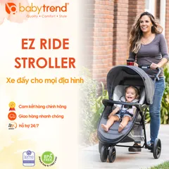Xe đẩy cho bé Baby Trend EZ Ride - Thiết kế đa dụng, dây đai 5 điểm, ghế ngả thoải mái, khay đựng đồ, an toàn và tiện lợi.