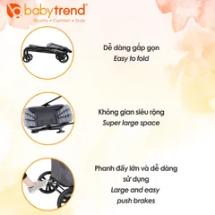 Xe đẩy đôi Baby Trend Expedition LTE 2 trong 1 - Xe đẩy cho bé tiện ích cho gia đình thích khám phá ngoài trời