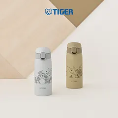 Bình Giữ Nhiệt Tiger 350ml cho Bé - Thiết Kế Nhật Bản, Khóa Tự Động, Hình Rùa và Sóc, Giữ Nóng Lạnh Lâu, Dễ Dàng Vệ Sinh