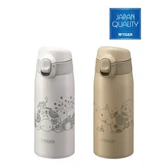 Bình Giữ Nhiệt Tiger 350ml cho Bé - Thiết Kế Nhật Bản, Khóa Tự Động, Hình Rùa và Sóc, Giữ Nóng Lạnh Lâu, Dễ Dàng Vệ Sinh