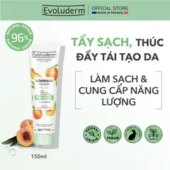 Tẩy Tế Bào Chết Da Mặt Evoluderm 150ml - Chiết Xuất Đào Nhung, Giúp Làm Mịn Da và Thông Thoáng Lỗ Chân Lông, Dưỡng Ẩm Tự Nhiên