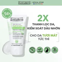 Kem Dưỡng Ẩm Ban Ngày Evoluderm Cho Da Thường & Hỗn Hợp - Giảm Bóng Nhờn, Chiết Xuất Lô Hội, 94% Tự Nhiên, Mỹ Phẩm Thuần Chay