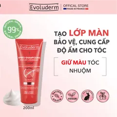 Kem Xả Dưỡng Tóc Evoluderm 200ml - Chiết Xuất Keratin và Tinh Dầu Thiên Nhiên Giúp Tóc Mềm Mại, Giảm Xơ Rối, Dưỡng Ẩm Tối Đa