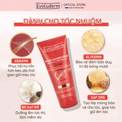 Kem Xả Dưỡng Tóc Evoluderm 200ml - Chiết Xuất Keratin và Tinh Dầu Thiên Nhiên Giúp Tóc Mềm Mại, Giảm Xơ Rối, Dưỡng Ẩm Tối Đa