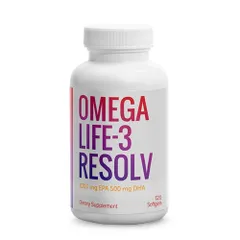 Dầu Cá Omega Life 3 Resolv Unicity 120 Viên - Hỗ Trợ Tim Mạch, Sáng Mắt, Cải Thiện Da, Bổ Sung Omega-3 Dinh Dưỡng