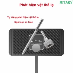 Đế Sạc Nhanh Không Dây 15W Chống Trượt Trên Ô Tô - Sạc Nhanh Iphone, Samsung, LG V30, Dễ Dàng Sử Dụng