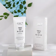 Kem Chống Nắng Vật Lý GSC+ Triple Sun Block SPF 50+/PA+++ - Bảo Vệ Da Toàn Diện, Chống Tia UV, Chống Lão Hóa, Dưỡng Da Tự Nhiên