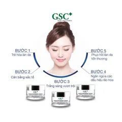 Kem Dưỡng Trắng GSC Speed Whitening Cream 50ml - Chống Nám, Cung Cấp Độ Ẩm, Làn Da Trắng Sáng, Đều Màu, Dưỡng Da Mịn Màng