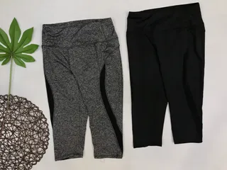 Quần Lửng Legging Nữ Phối Lưới Tập Gym Yoga Fitness Thể Thao - Mềm Mại Thấm Hút Mồ Hôi, Kèm Mút Nâng Ngực