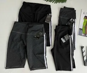 Quần Lỡ Nữ Thể Thao 2 Sọc Trắng - Chất Liệu Co Giãn Đẹp, Phù Hợp Tập Gym, Yoga, Chạy Bộ, Dễ Phối Đồ