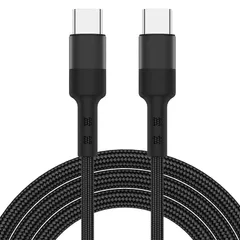 Cáp Sạc Nhanh PD 60W 2 Đầu Type C Bọc Dù - Sạc Tốc Độ Cao Cho Samsung, LG, Sony, Truyền Dữ Liệu 480 Mbps
