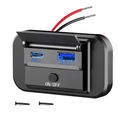 Tẩu Sạc Nhanh 67W Cho Ô Tô, Xe Máy, Tàu Thuyền - 2 Cổng Type C và USB, Sạc Nhanh Điện Thoại, Chất Liệu Nhựa ABS, Bảo Hành 30 Ngày