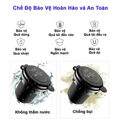 Tẩu Sạc Nhanh Ô Tô/Máy Móc MITARY MTR006 - 67W, 2 Cổng USB & Type-C, Công Tắc Bật/Tắt, Sạc Nhanh Cho iPhone, Samsung, LG