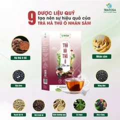 Trà Hà thủ ô nhân sâm 9 vị giúp mọc tóc nhanh,đen tóc và giảm gãy rụng