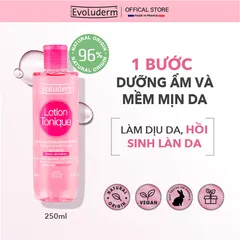 Nước Hoa Hồng Evoluderm 250ml/500ml - Dưỡng ẩm, Phục hồi da khô nhạy cảm với Tinh chất Nho và Cam thảo, Giúp da mềm mại, không chứa cồn