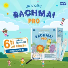 Men Sống Bạch Mai Pro - 6 Tỷ Lợi Khuẩn, Hỗ Trợ Tiêu Hóa & Kích Thích Ăn Ngon, Dành Cho Trẻ Từ 6 Tháng Tuổi, Hộp 15 Ống 10ml