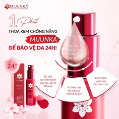 Kem Chống Nắng Mijunka Aging Care Toneup UV Milk SPF50+/PA++++ - Bảo Vệ Da Tối Ưu, Nâng Tone Mềm Mại, Dưỡng Ẩm Mịn Màng 30ml