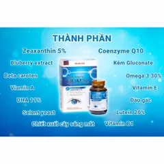 Viên Uống Bổ Mắt Phục Nhãn Quang - Hỗ Trợ Tăng Cường Thị Lực, Giảm Mỏi Mắt, Vitamin A, C, E, Dành Cho Người Sử Dụng Máy Tính 30 Viên
