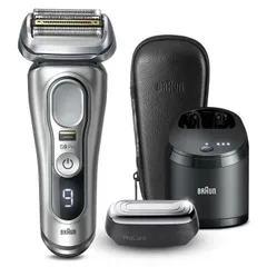 Máy Cạo Râu Điện Braun Series 9 Pro 9487cc - Cạo Râu Sát, Nhẹ Nhàng, Công Nghệ Sonic - Trạm Clean & Charge 5 trong 1, Phù Hợp Cho Mọi Loại Râu