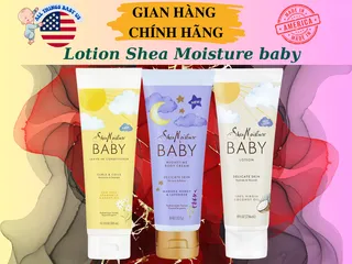 Lotion Dưỡng Da Organic Shea Moisture Baby 236ml - Kem Dưỡng Dịu Nhẹ Cho Bé Sơ Sinh, Nhiều Mùi Hương Tự Nhiên