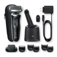 Máy Cạo Râu Braun Series 7 7075CC - Điện, Chống Thấm, Thích Ứng 360 Độ, Thời Gian Sạc 5 Phút, Trung Tâm SmartCare 4in1, Xuất Xứ Đức