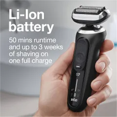 Máy Cạo Râu Braun Series 7 7075CC - Điện, Chống Thấm, Thích Ứng 360 Độ, Thời Gian Sạc 5 Phút, Trung Tâm SmartCare 4in1, Xuất Xứ Đức