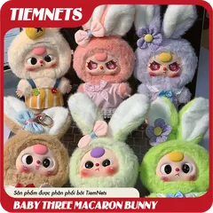 MÔ HÌNH BLIND BOX BABY THREE MACARON CUTE BUNNY - CHÍNH HÃNG DOUMI