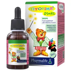 Siro Fitobimbi D3K2 cho Bé - Chai 30ml Hỗ Trợ Hấp Thu Canxi, Giúp Xương Răng Chắc Khỏe, Vitamin D3 và K2 Bổ Sung