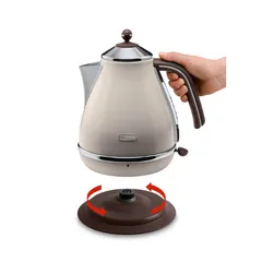 Ấm Siêu Tốc Delonghi Icona Vintage 1,7 Lít 2000W - Thiết Kế Sang Trọng, Đế Xoay 360 Độ, Tự Động Tắt An Toàn