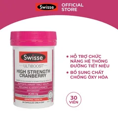 Viên hỗ trợ đường tiết niệu Swisse Ultiboost High Strength Cranberry
