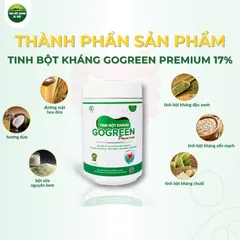 Tinh Bột Kháng GoGreen Premium 17% Xua Tan Táo Bón, Viêm Đại Tràng