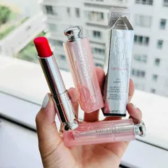Son Dưỡng Dior Addict Lip Glow 015 Cherry - Thỏi Son Màu Hồng Dâu Dưỡng Ẩm Tự Nhiên Cho Đôi Môi Căng Mọng, Sang Trọng