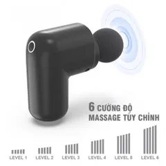 Máy massage cầm tay Nikio NK-173 mini 7 đầu thay đổi - Giảm đau nhức, thư giãn cơ, pin 1200mAh, thiết kế sang trọng, dễ sử dụng