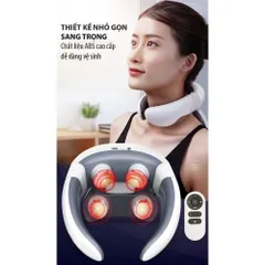 Máy massage cổ gáy xung điện Nikio NK-130 - 4 điện cực, 5 chế độ massage, công nghệ sưởi ấm, giảm đau nhức hiệu quả