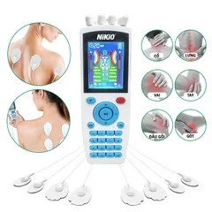 Máy Massage Xung Điện Nikio NK-103A - Thiết Bị 4 Kênh, 8 Miếng Dán, 16 Chế Độ và 20 Cường Độ Giúp Giảm Đau Mỏi Hiệu Quả