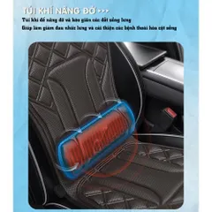Nệm massage ô tô Nikio NK-150 - Con lăn 3D kết hợp rung và nhiệt hồng ngoại, giảm đau mỏi cổ vai gáy, lưng, mông, tiện lợi cho xe hơi và văn phòng