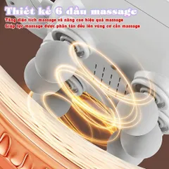 Máy massage lưng Nikio NK-272 PRO - Đấm lưng 6 đầu, 9 chế độ, 20 cường độ, pin sạc 2000mAh, thư giãn và giải tỏa căng thẳng hiệu quả
