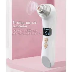 Máy hút mụn đầu đen kết hợp massage nhiệt nóng Nikio NK-220 - 6 đầu hút