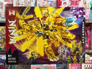 Mega Bloks Đồ chơi lắp ráp chủ đề Ninja rồng vàng MG1050 612pcs - Phát triển tư duy logic - Giáo dục sáng tạo