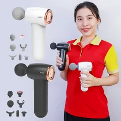 Súng Massage Cầm Tay Mini Nikio NK-175 - Thiết Bị Giãn Cơ Đầu Nóng, 7 Đầu Massage Độc Đáo, Công Suất 40W, Thư Giãn Toàn Thân Hiệu Quả