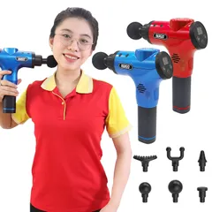 Súng Massage Cầm Tay Nikio NK-170B - 6 Đầu Massage & 5 Chế Độ, Giúp Giảm Đau Cơ Bắp Tại Nhà - Thiết Bị Chăm Sóc Sức Khỏe Đa Năng