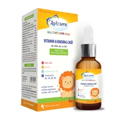 Vitamin tổng hợp cho bé Avisure Multivitamin, 11 loại vitamin và khoáng chất, sắt, kẽm, D3 20ml