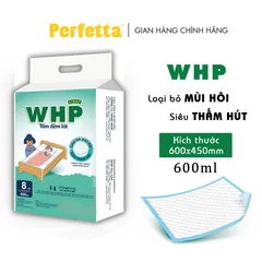 Tấm lót  WHP Underpad Siêu Thấm Hút, Khử Mùi Hiệu Quả Size 60x45 cm