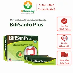 Men vi sinh  BifiSanfo Plus,h ỗ trợ giảm  viêm đại tràng, HCRKT, hộp 12 gói