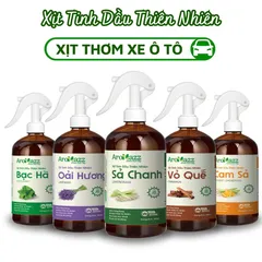 Xịt Khử Mùi Ô Tô AroMazz - Tinh Dầu Thiên Nhiên, Xua Đuổi Côn Trùng, Hương Thơm Tươi Mát, 300ml