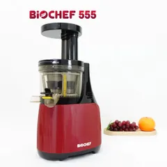 Máy ép trái cây Biochef 555 – Công nghệ ép chậm, bảo vệ Enzyme, 200W, êm ái, dễ vệ sinh, lý tưởng cho gia đình và quán nước.
