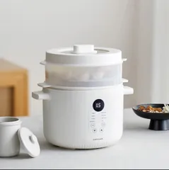 Nồi Nấu Chậm Đa Năng LocknLock Bianco 2.5L EJP164IVY - 7 Chức Năng, 4 Thố Sứ, Giữ Ấm Lên Đến 24 Giờ - Hàng Chính Hãng