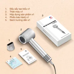Máy Sấy Tóc Ion Âm Cao Cấp Life360 LF-MST23 - Sấy Nóng Lạnh, Giảm Tiếng Ồn, 12 Chế Độ, 1500W - Dưỡng Ẩm, Mềm Mượt Tóc