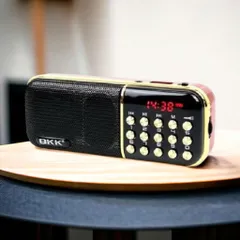 Loa Bluetooth BKK851 - Loa Đài Nghe FM/RADIO Chất Lượng Cao, Đi Kèm Pin Sạc và Dây Sạc - Lựa Chọn Tuyệt Vời Cho Người Già