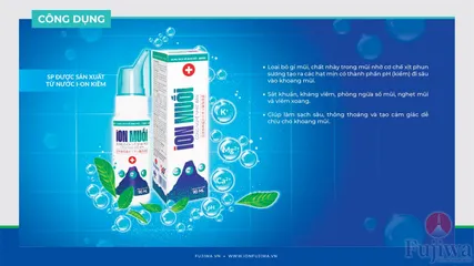Dung dịch vệ sinh mũi ION Muối hỗ trợ sát khuẩn, viêm,sổ mũi (90ml)